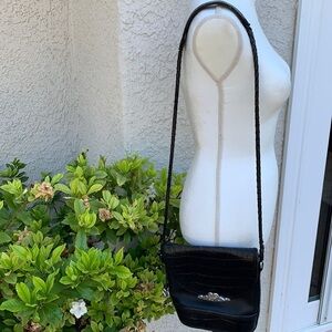 💚Brighton Vintage Black Bucket Crossbody Purse